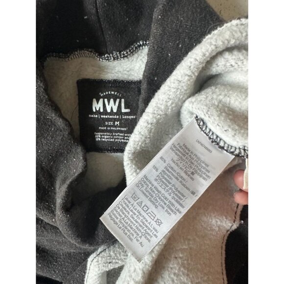 Madewell Betterterry Relaxed Turtleneck Sweatshirt in Heather Donegal Charcoal M - Picture 9 of 11